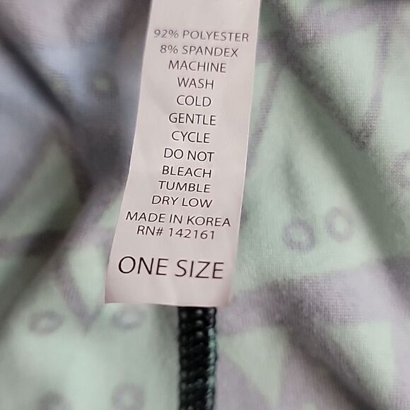 LulaRoe leggings abstract print - blue & green Women's Size XS - Picture 7 of 10